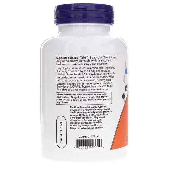 L-Tryptophan 500 Mg, NOW